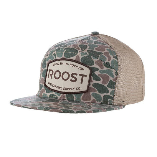 Roost Camo 7 Panel Woven Logo Patch Hat (RH-R-37)